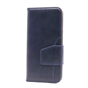 Premium PU Leather with Front Slot Card Wallet Case for Samsung Galaxy Note 9 - Navy Blue